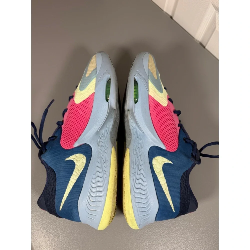 Mens 12 - Nike Zoom Freak 4 Basketball Shoes Unbelievable Blue Pink DO9680-400